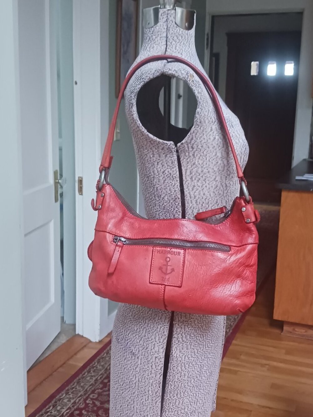 Harbour 2nd Red Leather Hobo Shoulder bag